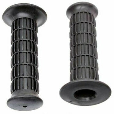 Retro Universal Motorcycle Handlebar Grips Black Rubber 22mm 7/8" 120mm Length