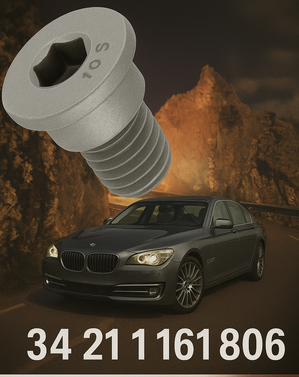 BMW Hex Bolt Single Disc or Rotor Fitment Socket Cap Screw Fit 1 3 5 7 X Series