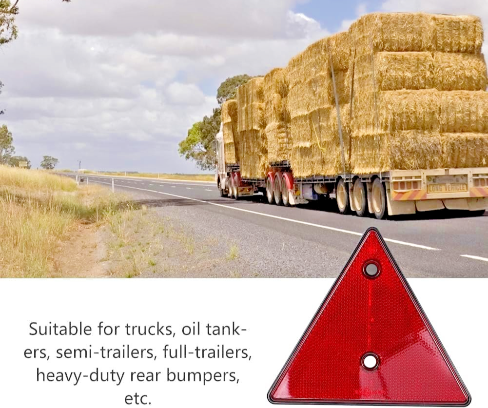 Vehicle Rear Safety Reflectors Red - MOT Legal for Trailers Trucks Caravans # x2
