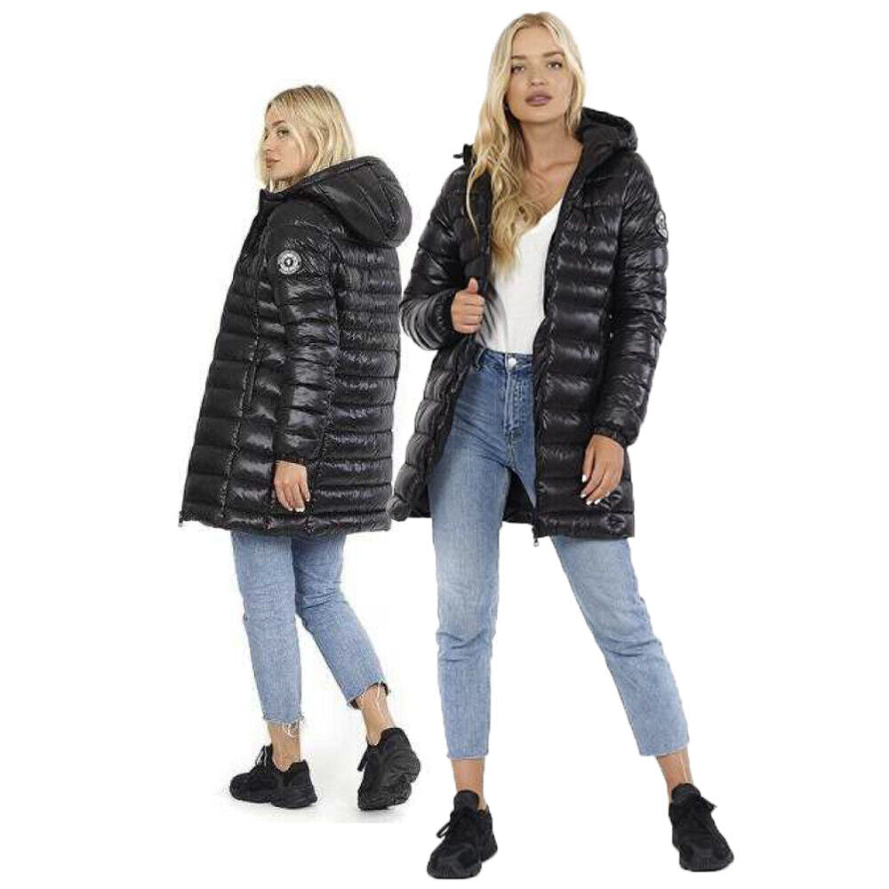 Womens Everett Long2 Padded Hooded Jacket
