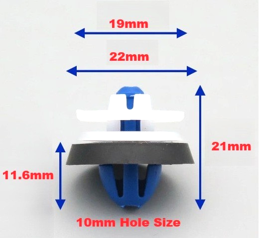 VW Audi Door Card Trim Panel Fastener Clips - 8P0868243A