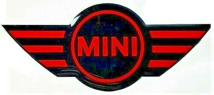 MINI Steering Wheel Badge Logo 3D Gel Domed Red Mini .2 JCW R55 R56 R57 R58 R59