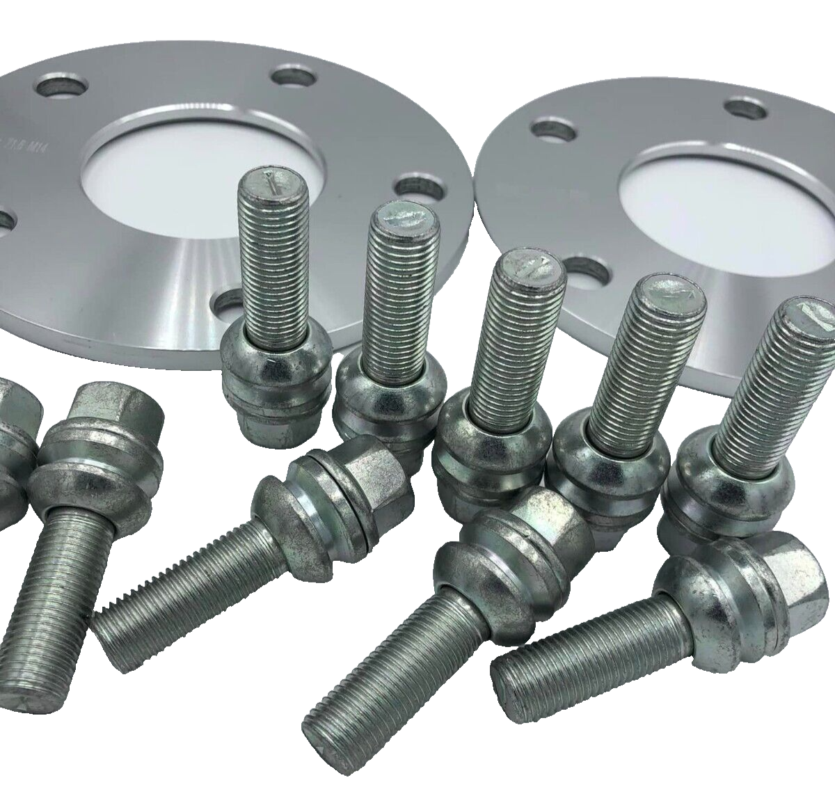 Porsche Wheel Spacers 7mm + Extended OE Bolts Set Of 4 in Silver 5x130 PSR9Line