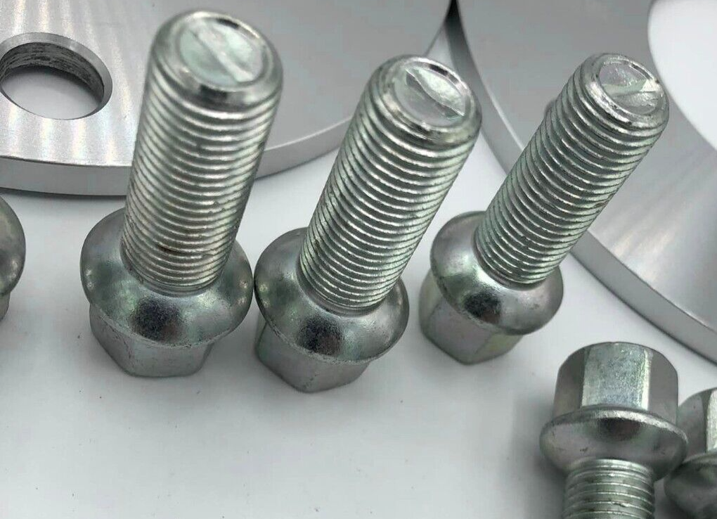 Porsche Wheel Spacers 15mm & Extended AF Bolts Set Of 2 in Silver 5x130 PSR9Line