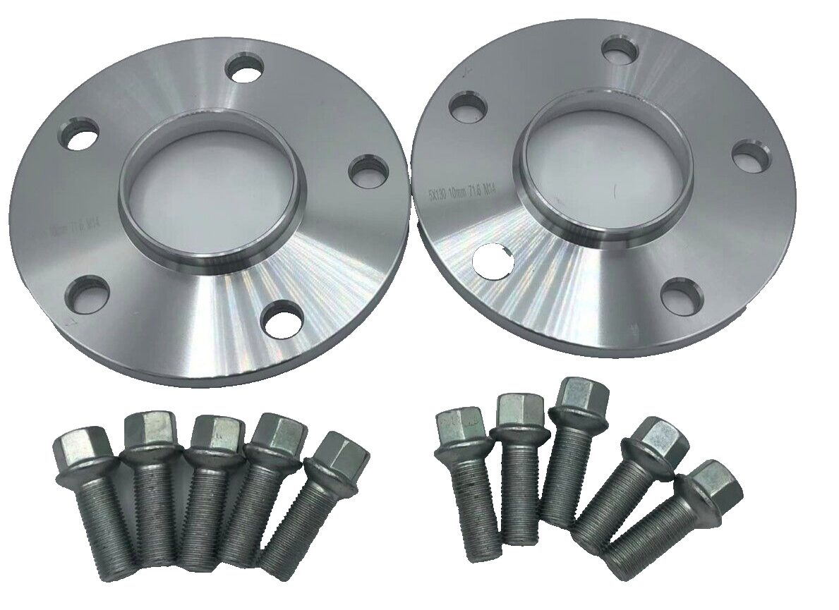 Porsche Wheel Spacers 15mm & Extended AF Bolts Set Of 2 in Silver 5x130 PSR9Line