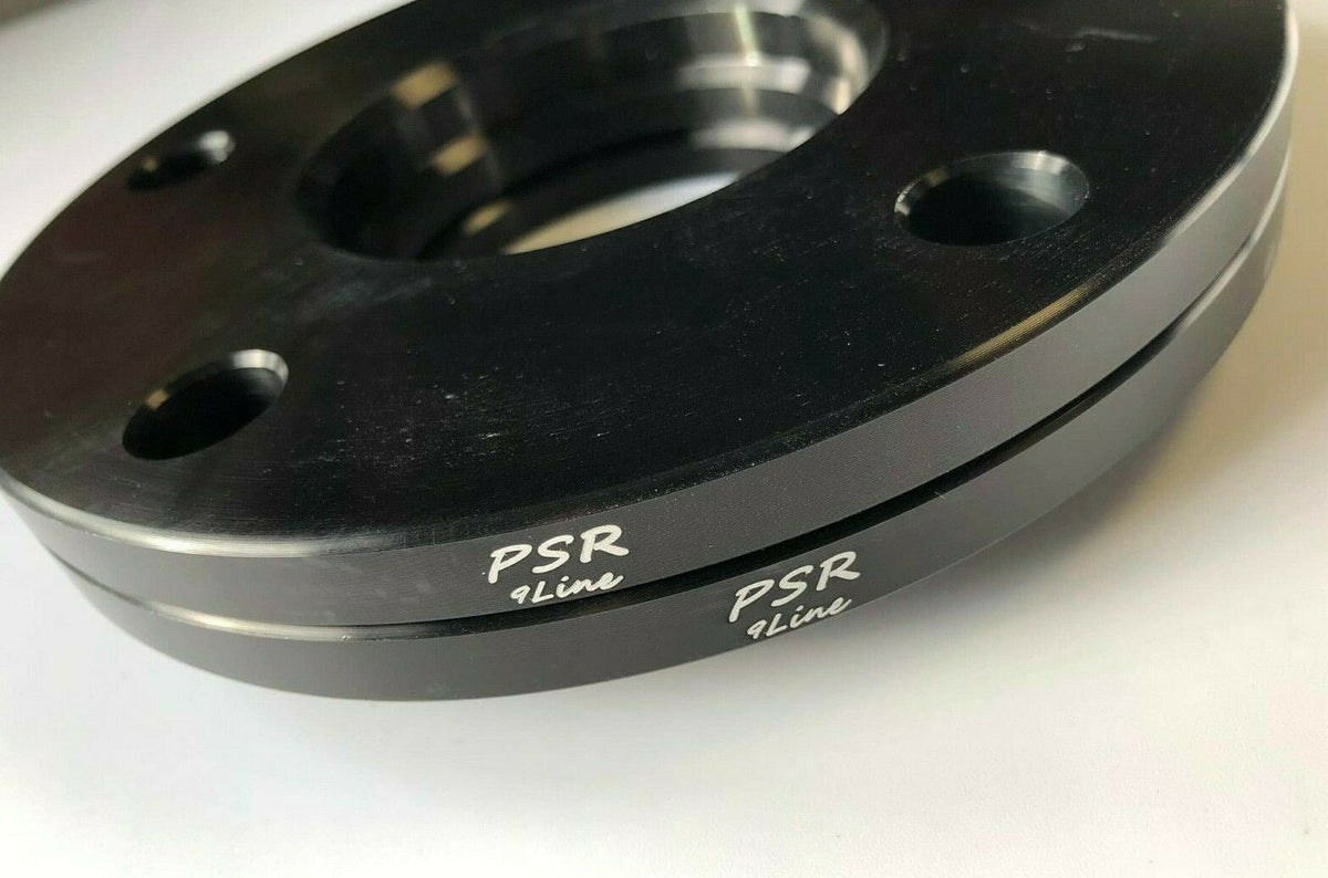 Porsche Wheel Spacers 20mm + Extended O.E Bolts Set Of 2 in Black 5x130 PSR9Line