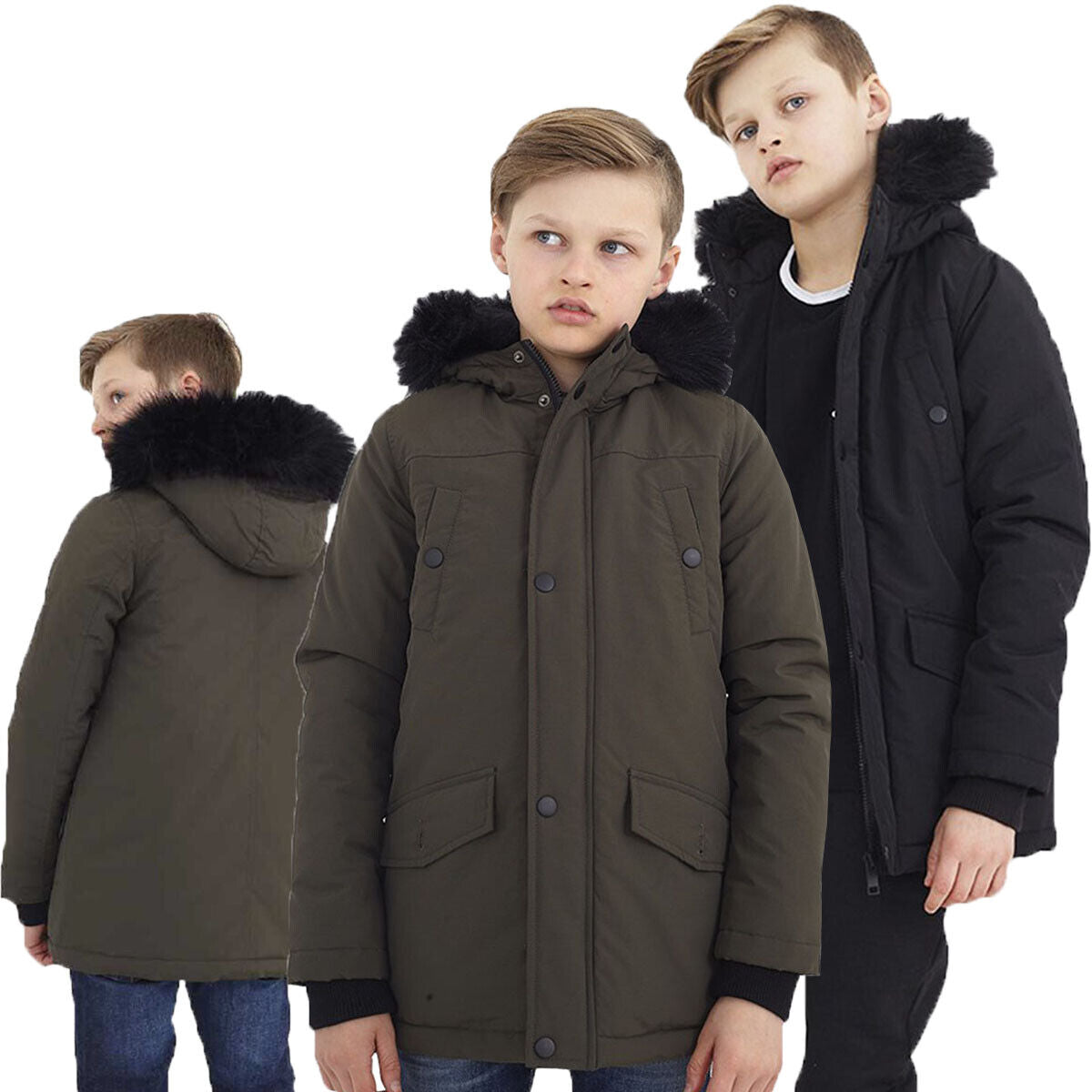 Kids Boys Wonderwall Quilted Parka Jacket