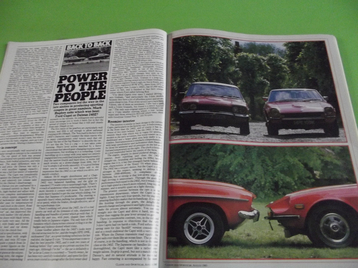 CLASSIC AND SPORTSCAR MAGAZINE AUGUST  1985 #c1