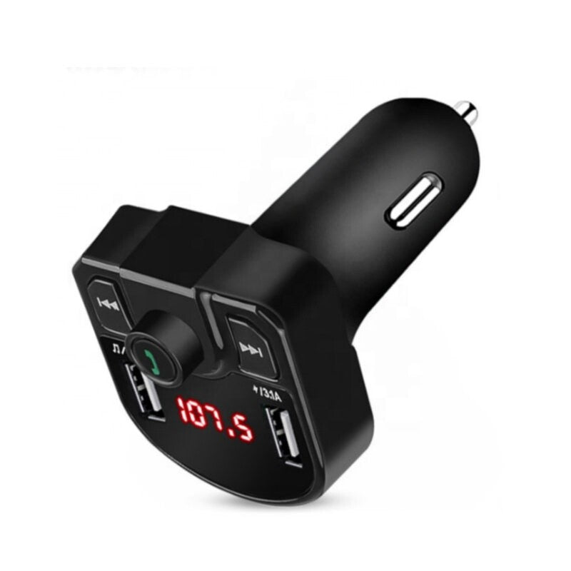 Wireless BT 5.0 FM Transmitter QC3.0 Car USB Charger Adapter Radio Player