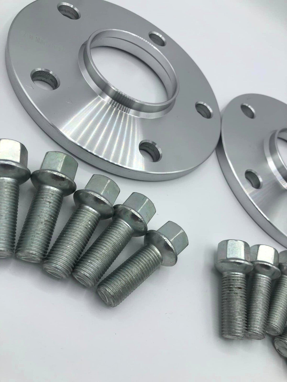 Porsche Wheel Spacers 12mm & Extended AF Bolts Set Of 2 in Silver 5x130 PSR9Line