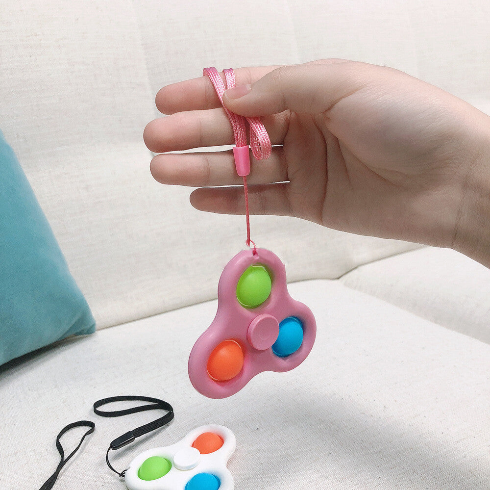 Simple Dimple Pop It Push Fidget Spinner Bubble Sensory Autism Toy Stress Relief