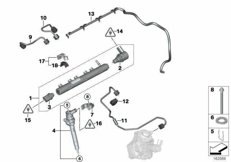 BMW Diesel Fuel Injector Copper Washer - Fits BMW 1, 2, 3, 4, 5 6 7 Series X6