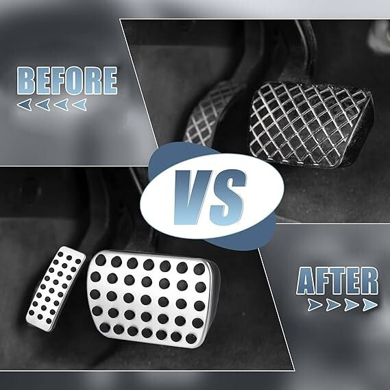NEW Mercedes AMG Sport Pedal Covers Set 3PC Stainless Steel For A B C E S SL SLC