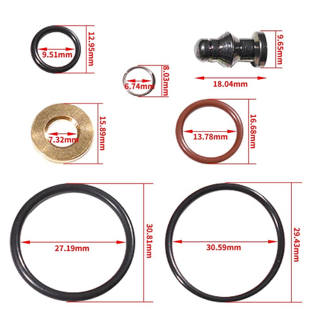 Skoda 1.9 TDI PD Injector Seal Kit x7 — Octavia Fabia Superb Roomster — OE 1417010997