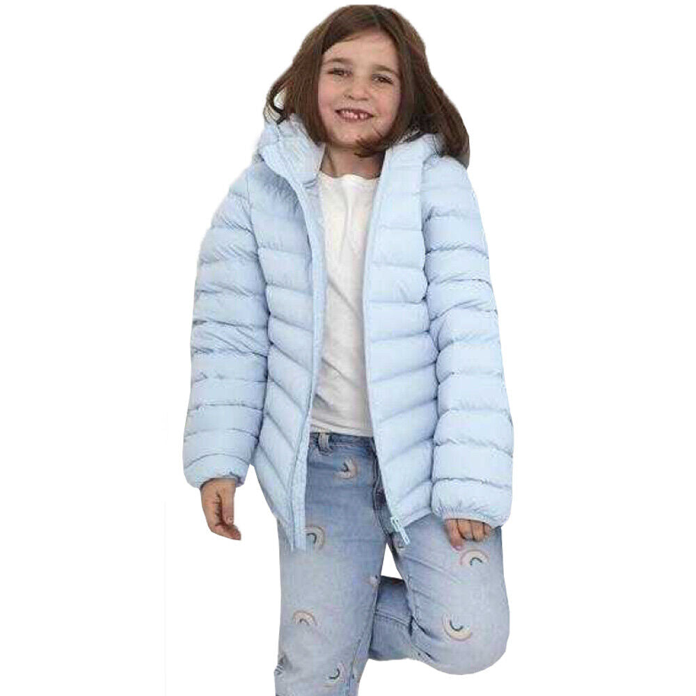 Kids Girls GRANTPLAIN Padded Hooded Jacket with Gradient Effect Fade
