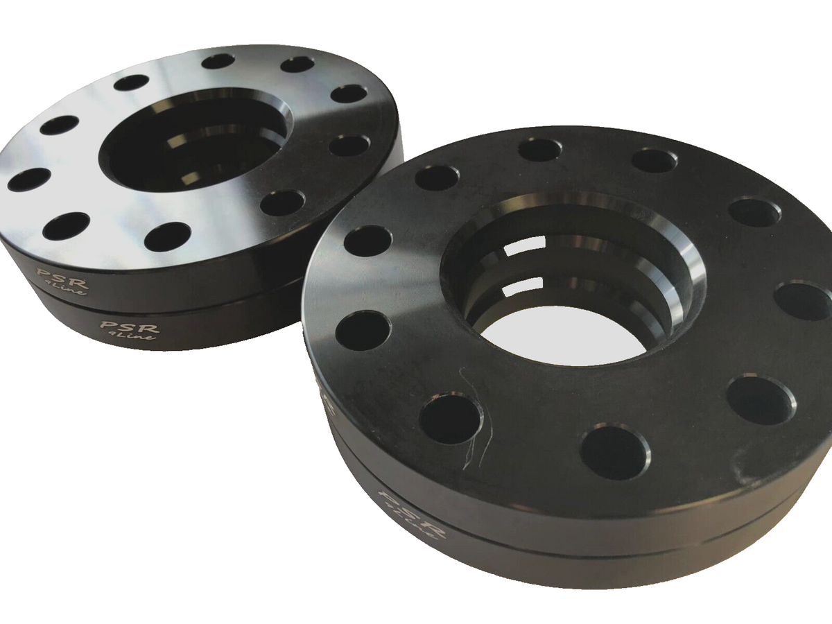 Porsche Wheel Spacers 20mm + Extended AF Bolts Set Of 4 in Black 5x130 PSR9Line