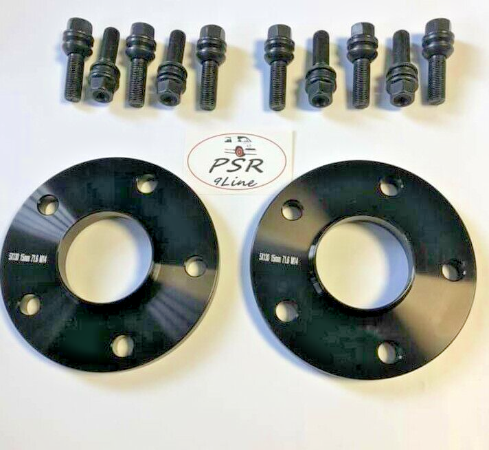 Porsche Wheel Spacers 20mm + Extended O.E Bolts Set Of 2 in Black 5x130 PSR9Line