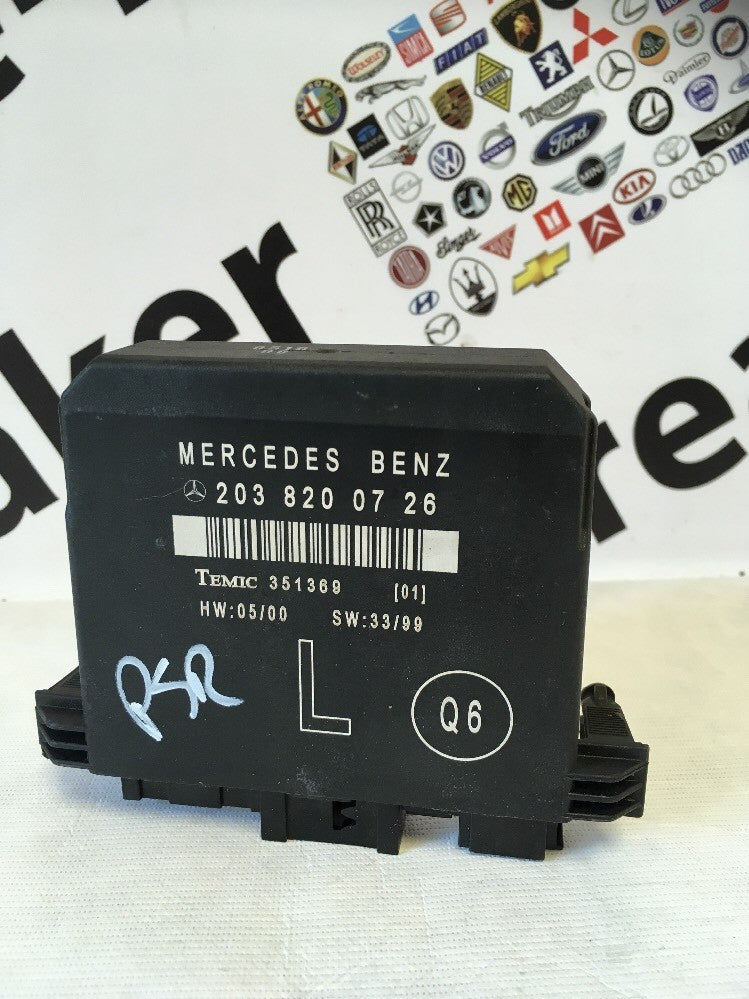 Door Control Module 2038200726 Rear Left Side From Mercedes C Class W203 00-05