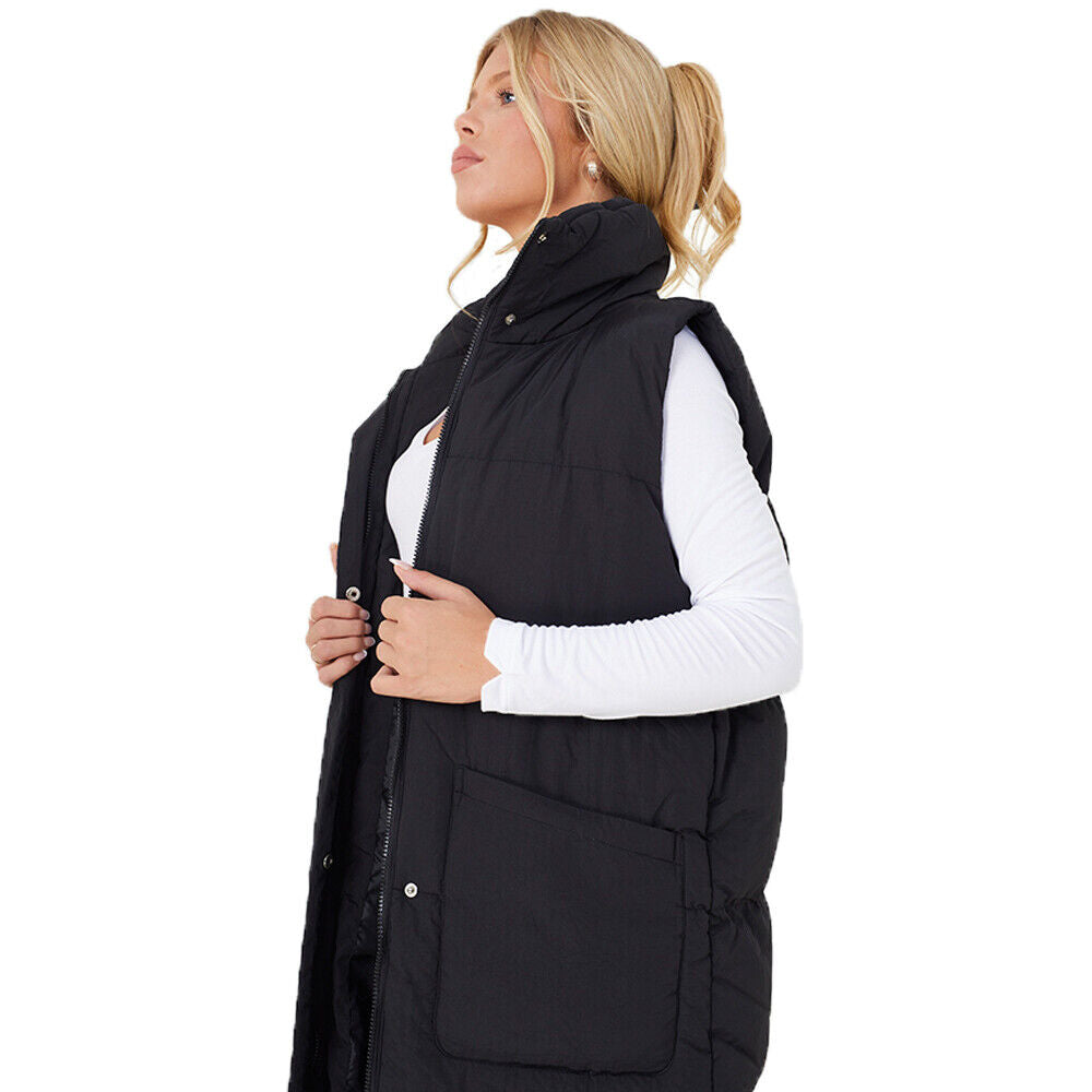 Womens TONEY Padded Puffer Extra Long Gilet
