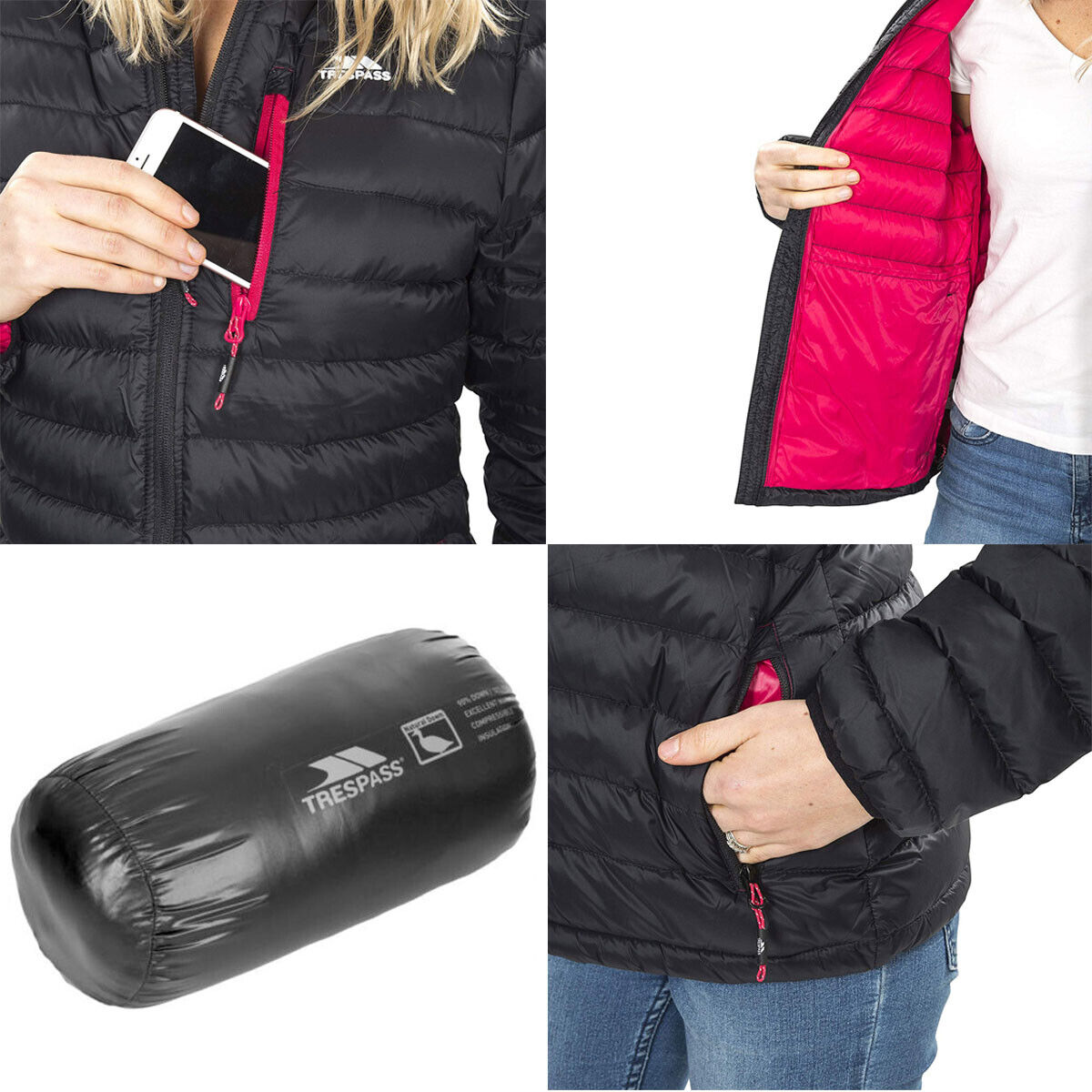 Womens Arabel Lightweight Down Jacket with Pouch