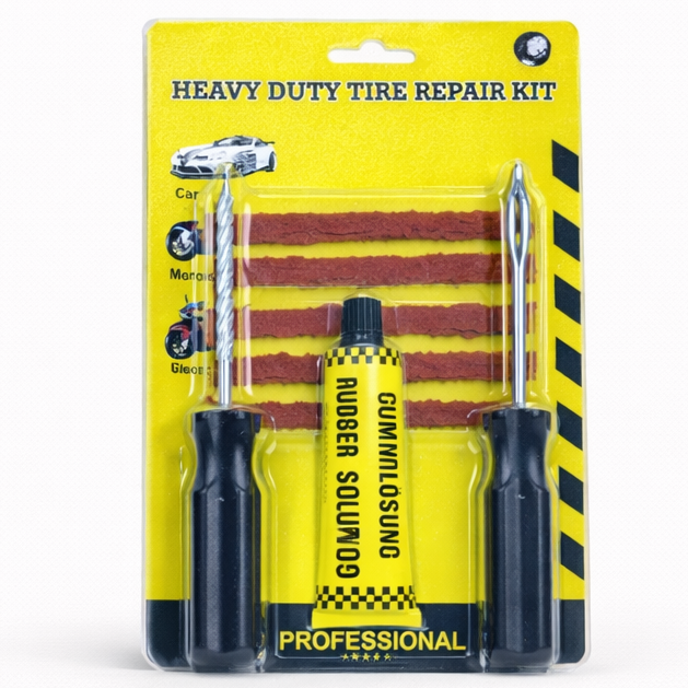 Emergency Tyre Repair Kit – Heavy Duty Puncture Fix for Car Motorcycle,Van Truck