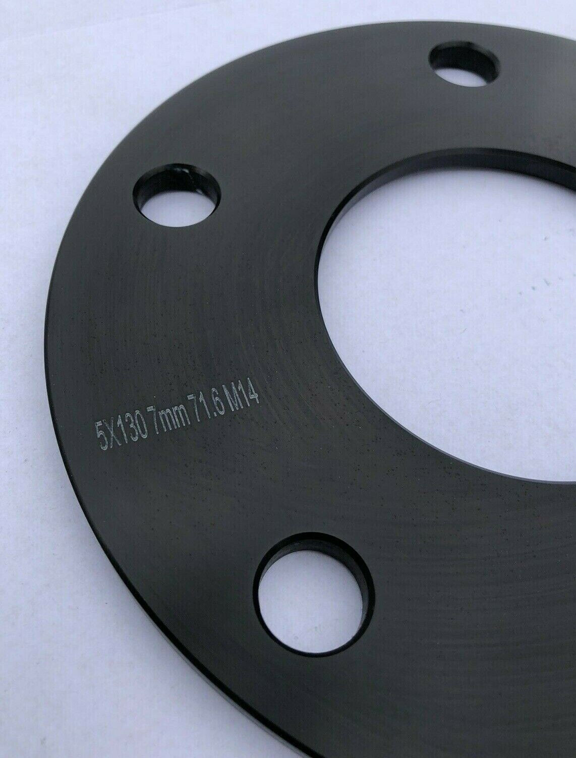 Porsche Wheel Spacers 7mm + Extended AF Bolts Set Of 2 in Black 5x130 PSR9Line