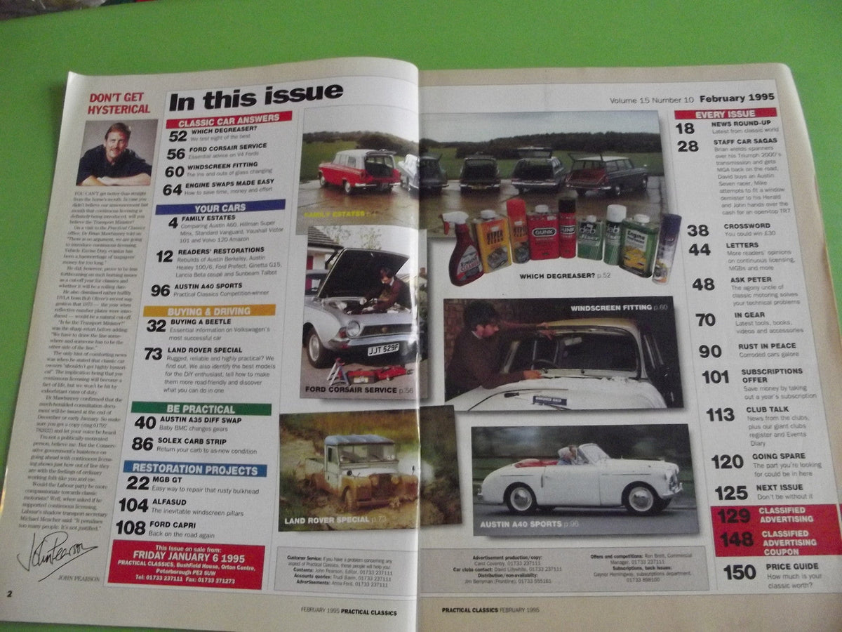 PRACTICAL CLASSICS AND RESTORERS FEBRUARY 1995 #c1