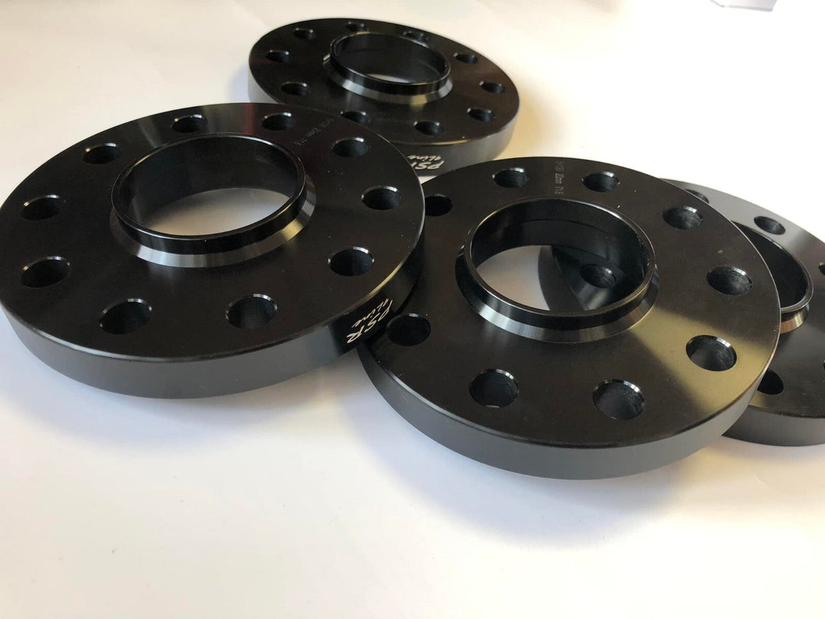 Porsche Wheel Spacers 20mm + Extended AF Bolts Set Of 4 in Black 5x130 PSR9Line