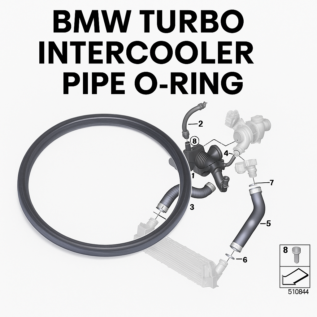 BMW Turbo Intercooler Pipe Seal Ring #13718596850 Stops Boost Leaks New Version.