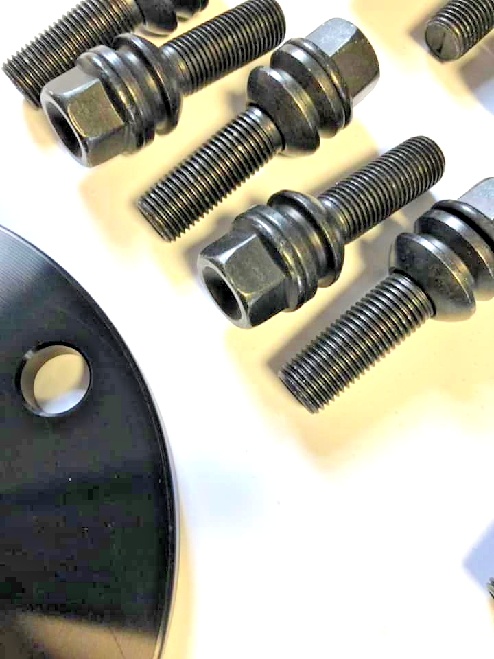 PORSCHE 15mm Wheel Spacers 5x130 With Extended O.E Bolts, Precision Fit in Black