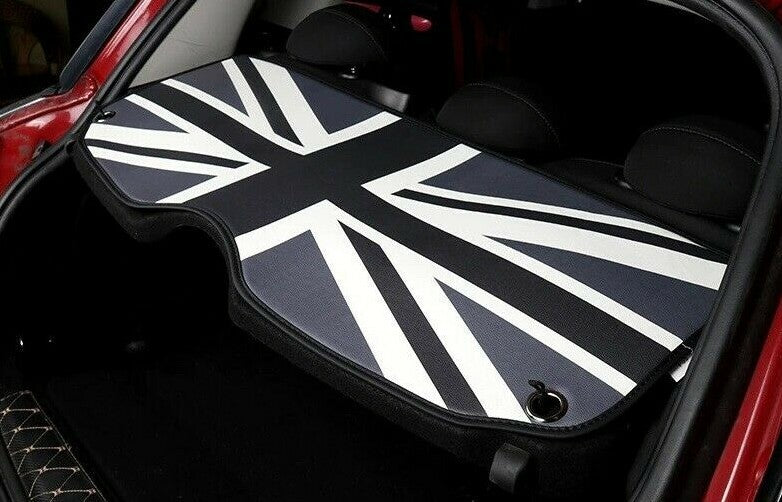 Parcel Shelf Leather Pad Union Jack Grey For Mini R56 2006 - 2014