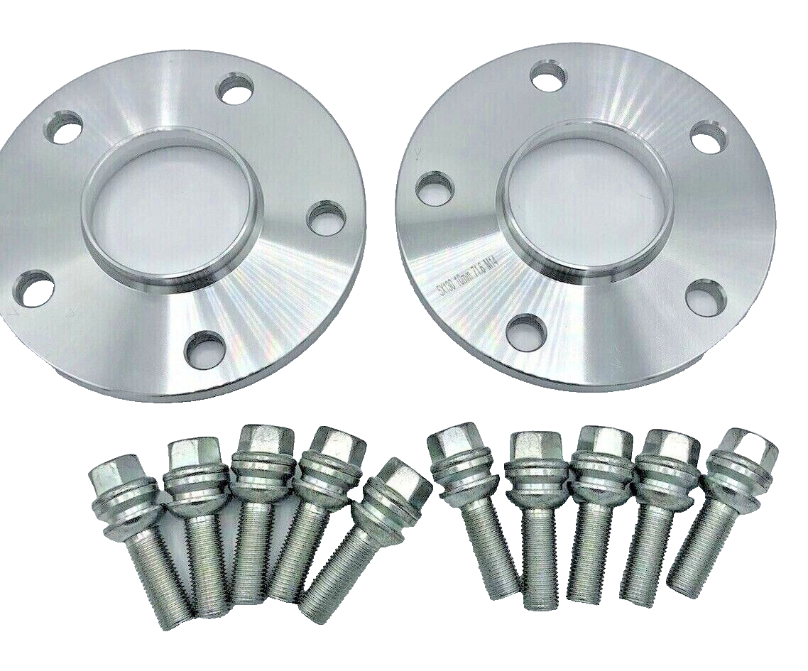 Porsche Wheel Spacers 7mm + Extended OE Bolts Set Of 4 in Silver 5x130 PSR9Line