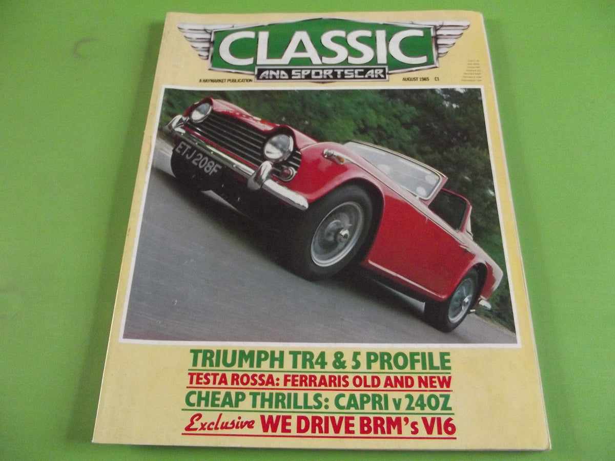 CLASSIC AND SPORTSCAR MAGAZINE AUGUST  1985 #c1