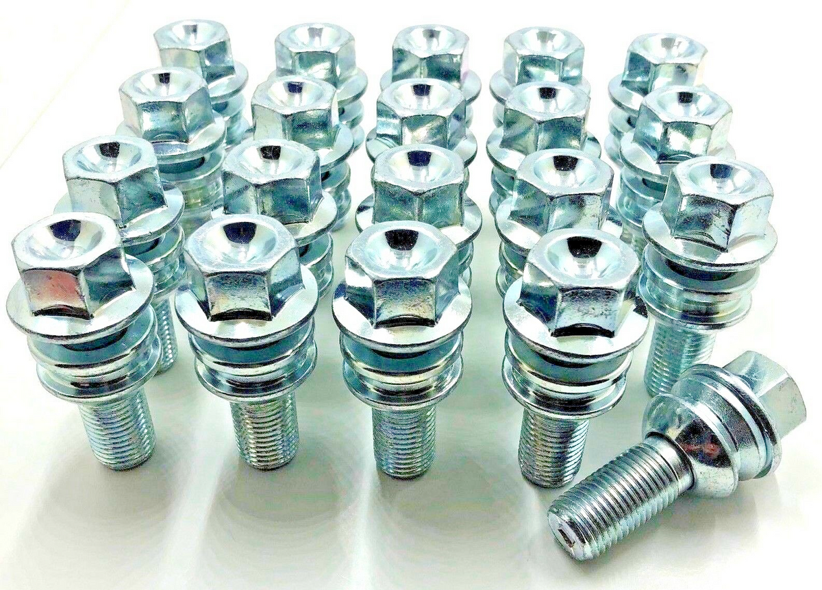 Silver Porsche Wheel Spacers 7mm 5x130 Kit with Extended O.E Bolts  HubCentric