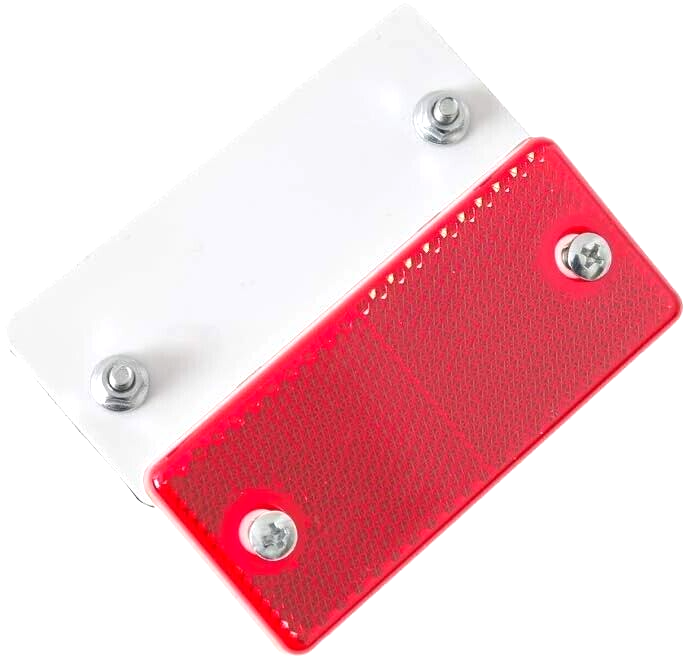 High-Quality 2x Red E-Approved Rectangular Reflectors for Trailers Caravans
