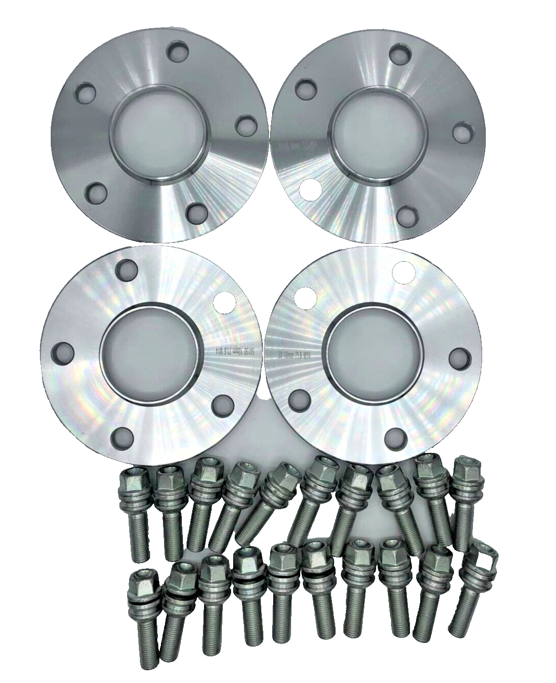 Porsche Wheel Spacers 15mm + Extended OE Bolts Set Of 4 in Silver 5x130 PSR9Line