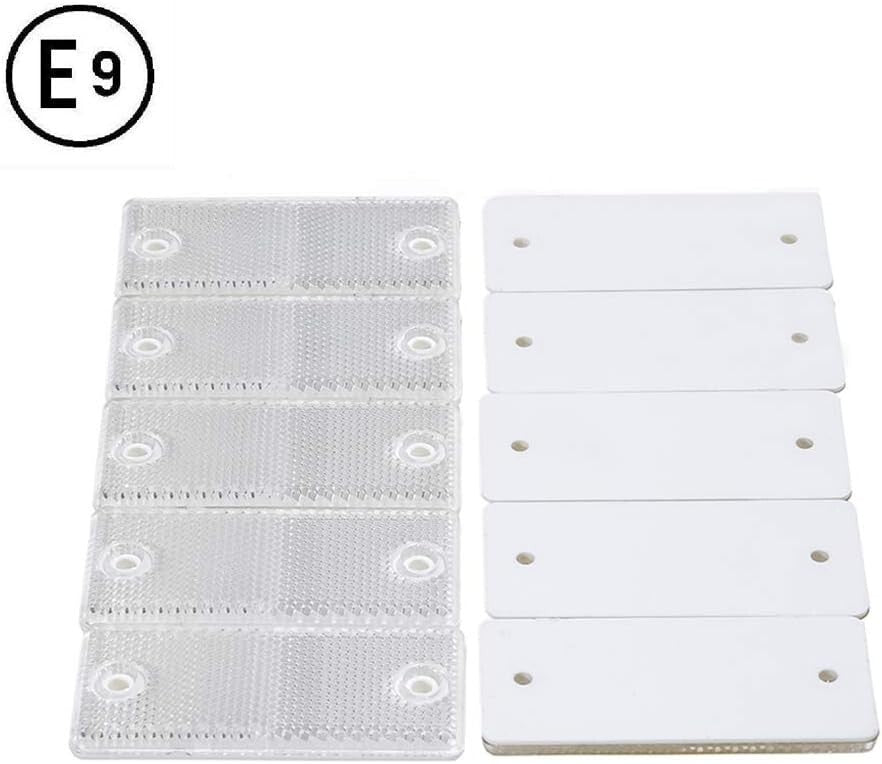 White Rectangular Reflectors Trailers Caravans