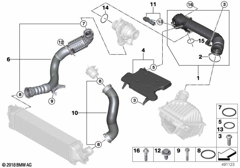 BMW E,F & G -Series Turbo Intercooler Boost Seal Fits F20 F30 F31 F10 F32 X3 X5