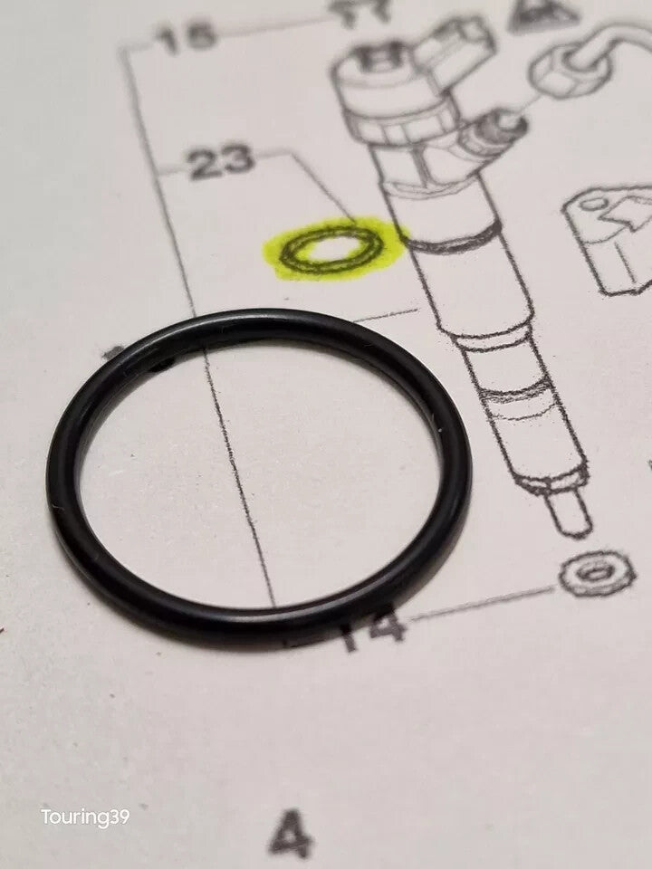 BMW Diesel Injector Seals Viton Upgrade Fits 1,3,5,6,7,X5,X6 Series Set Of 6xPcs