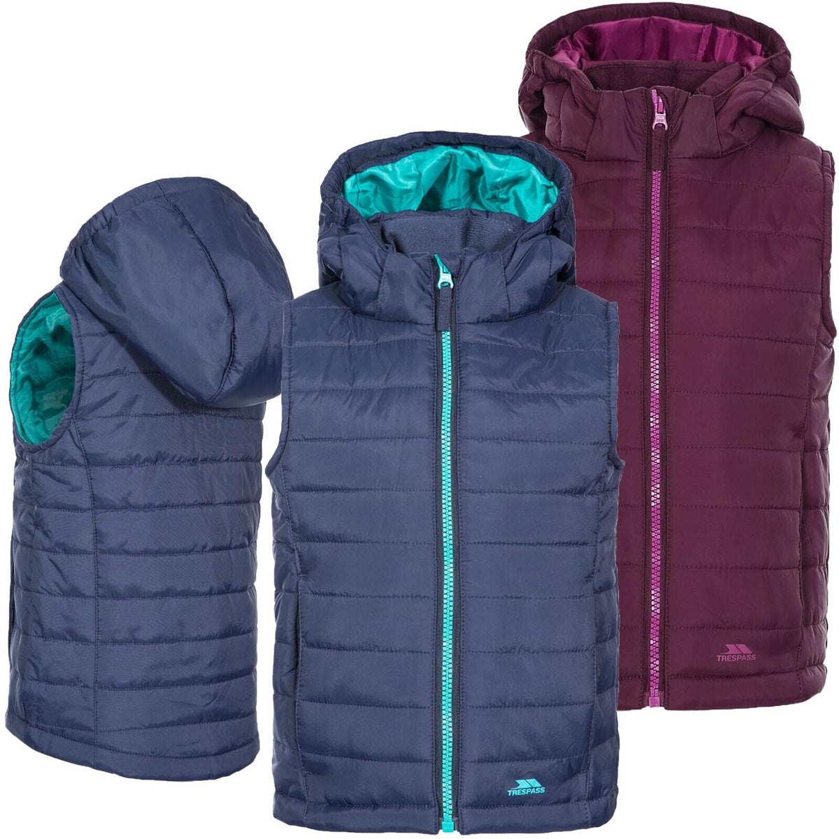 Unisex Kids Aretha Lightly Padded Hooded Gilet
