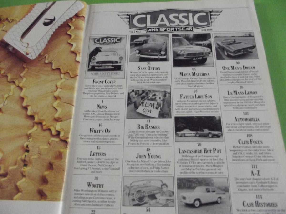 CLASSIC AND SPORTSCAR MAGAZINE JUNE 1986 #c1