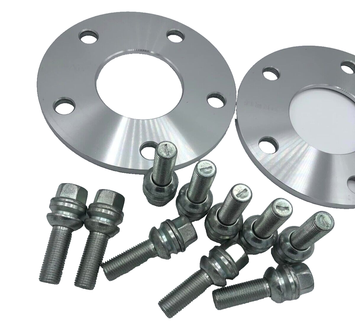 Porsche Wheel Spacers 7mm + Extended OE Bolts Set Of 4 in Silver 5x130 PSR9Line