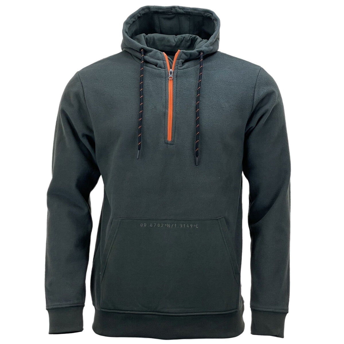 Mens Franco Zip Neck Fleece Hoodie