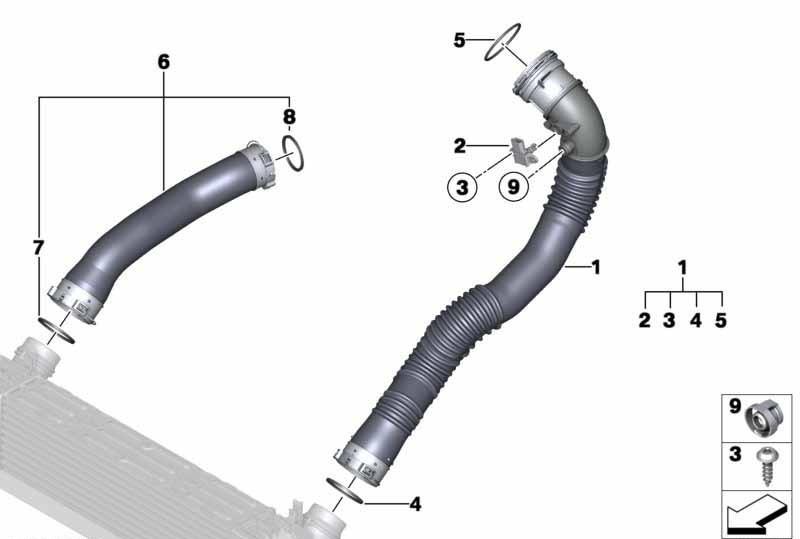 BMW E,F & G -Series Turbo Intercooler Boost Seal Fits F20 F30 F31 F10 F32 X3 X5