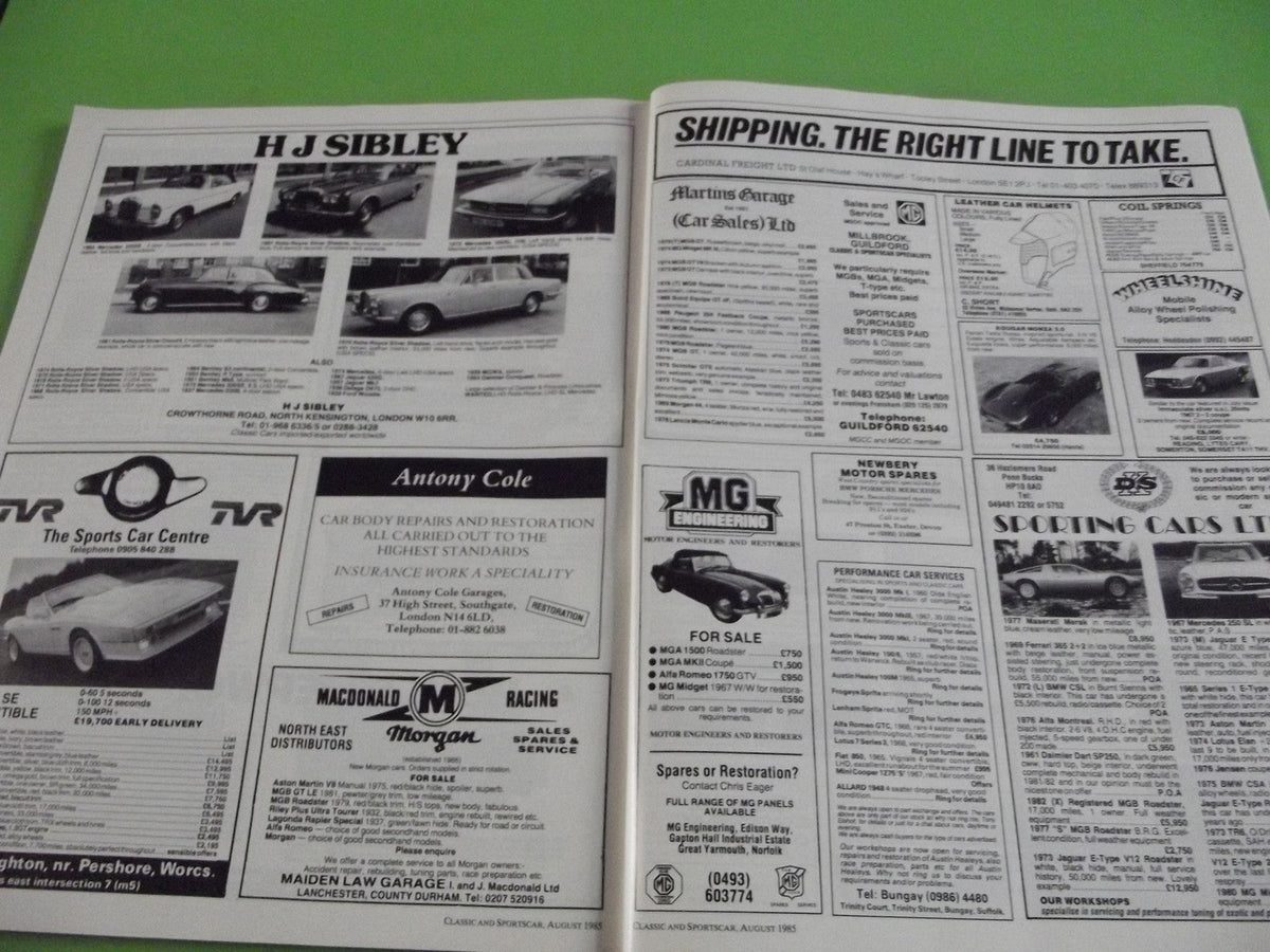 CLASSIC AND SPORTSCAR MAGAZINE AUGUST  1985 #c1