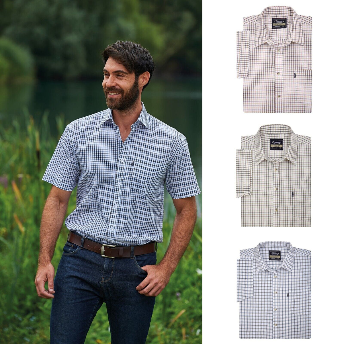 Mens Countrywear Short Sleeve Tattersall Shirt