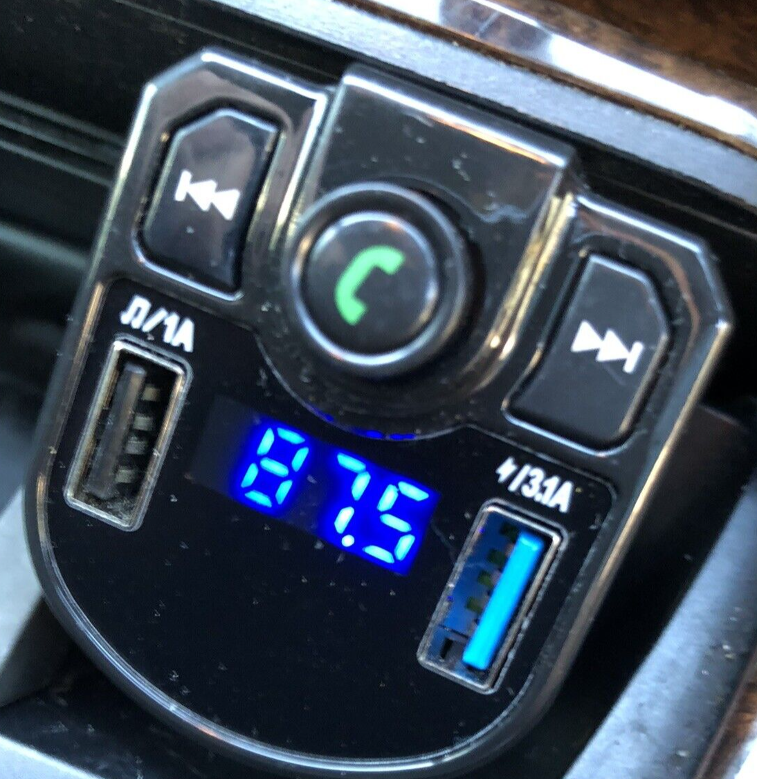 Bluetooth Hands-Free Car Kit with Dual USB Charger, FM Transmitter & MP3 Player