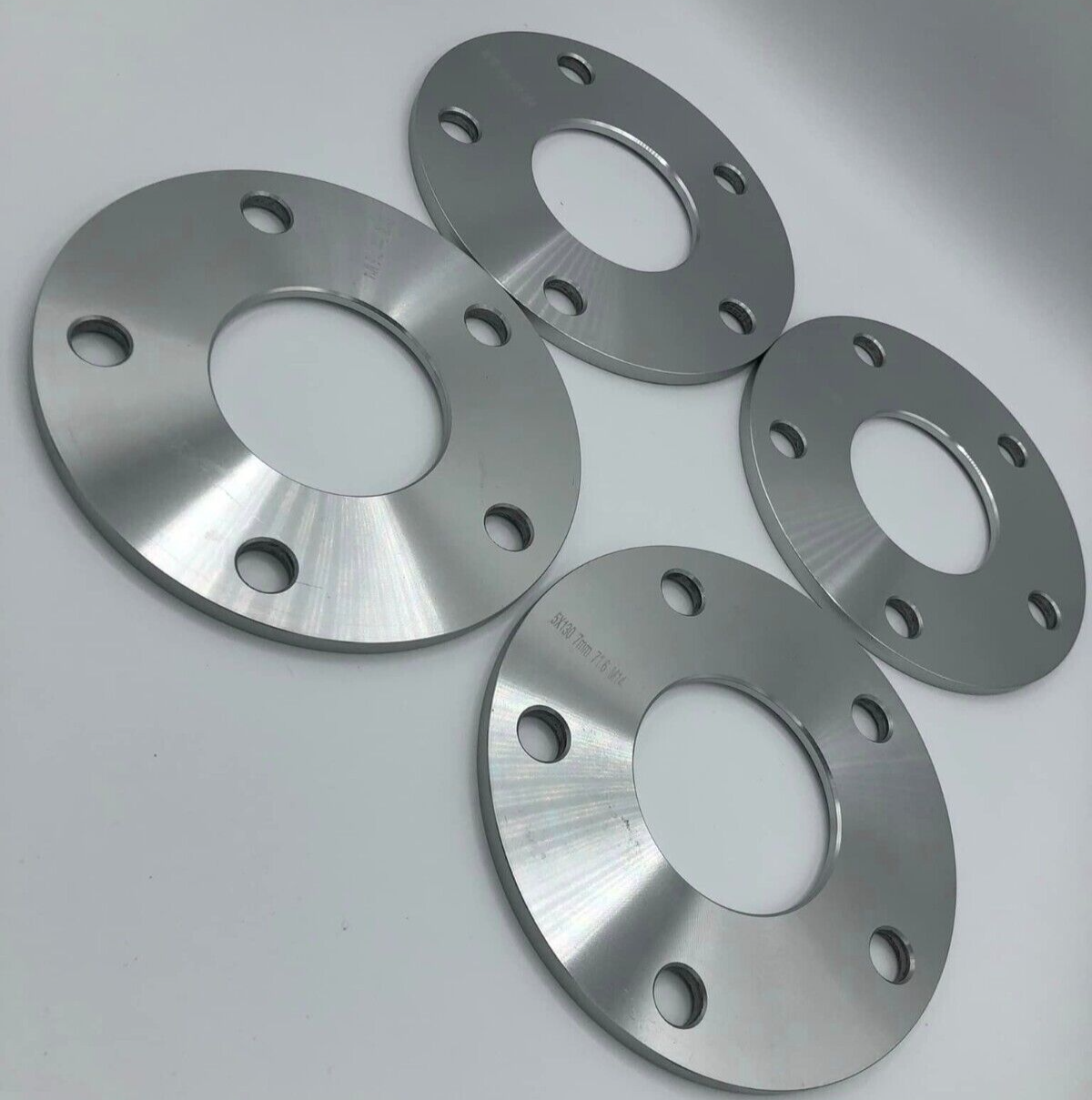 Porsche Wheel Spacers 7mm + Extended AF Bolts Set Of 4 in Silver 5x130 PSR9Line