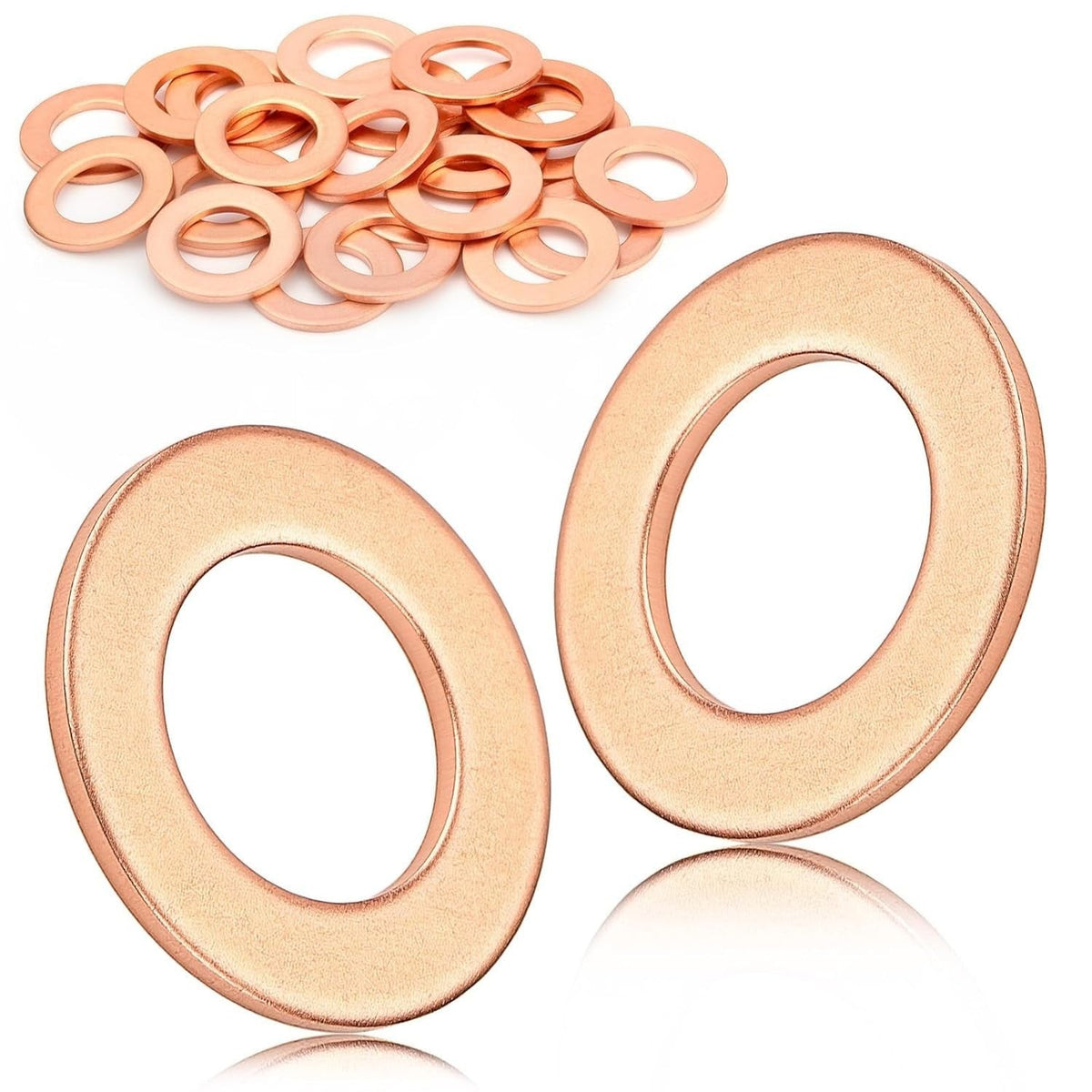Renault Diesel Fuel Injector Copper Washer Seal Set x4 — Master & Trafic Vans — Bosch F00V C17 504