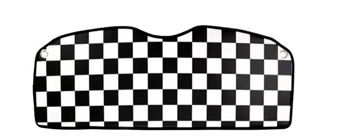 Parcel Shelf Leather Pad Black & White Checker Style - Mini R50 R53 2001 - 2006
